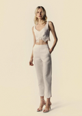 SLIM-FIT TROUSERS CELESTE
