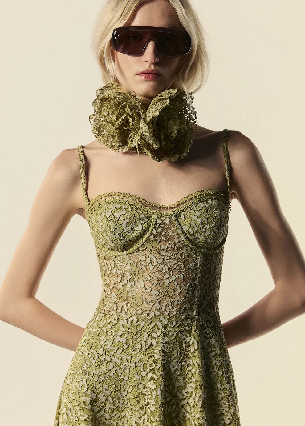 MIDI CORSET DRESS WITH STRAPS BOSQUE